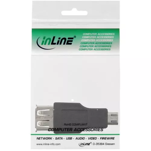 InLine® Micro USB Adapter Micro B Stecker an USB A Buchse