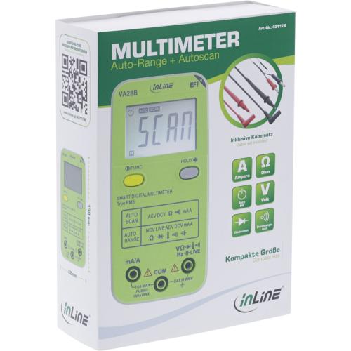 InLine® Multimeter mit Auto-Range und Autoscan, Pocketformat