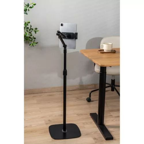 InLine® Tablet Halterung mit Bodenplatte aus Metall, bis 12,9", schwarz