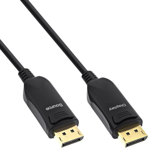 InLine® DisplayPort 2.1 AOC Kabel, UHBR, schwarz