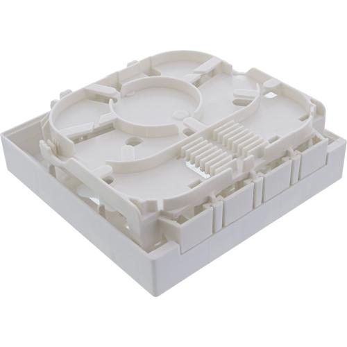 Preview: LWL Leerbox – Aufputz, für bis zu 4x LC Duplex / 4x SC Simplex, 80mm, weiß