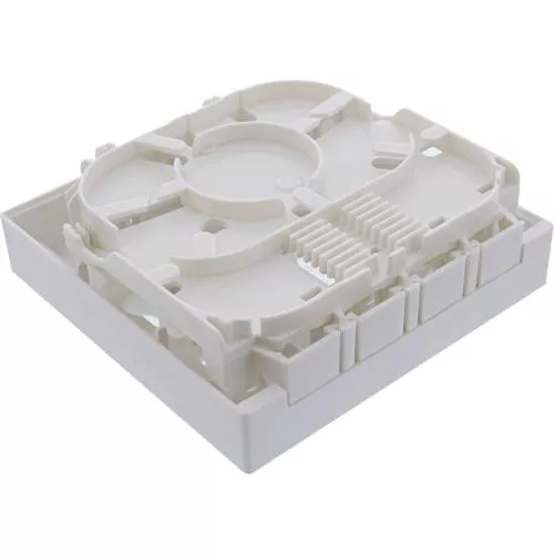 LWL Leerbox – Aufputz, für bis zu 4x LC Duplex / 4x SC Simplex, 80mm, weiß