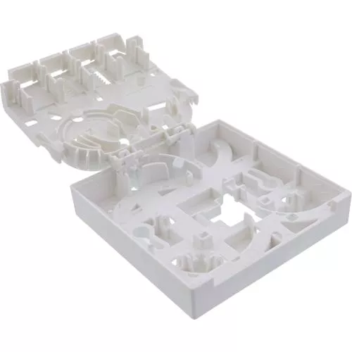 LWL Leerbox – Aufputz, für bis zu 4x LC Duplex / 4x SC Simplex, 80mm, weiß