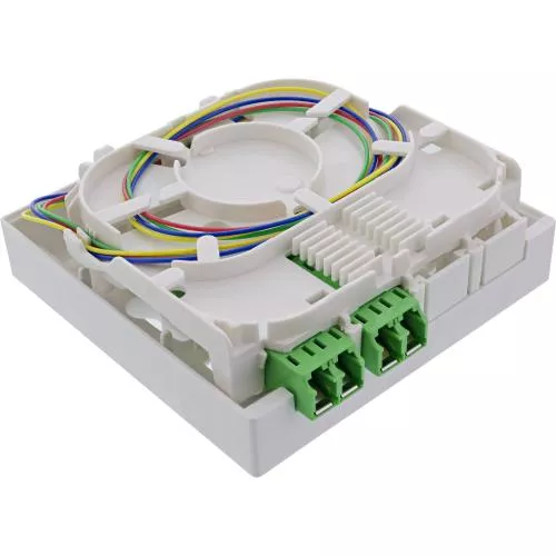 LWL Anschlussbox vorkonfektioniert – 4x LC/APC 9/125µm, 40m