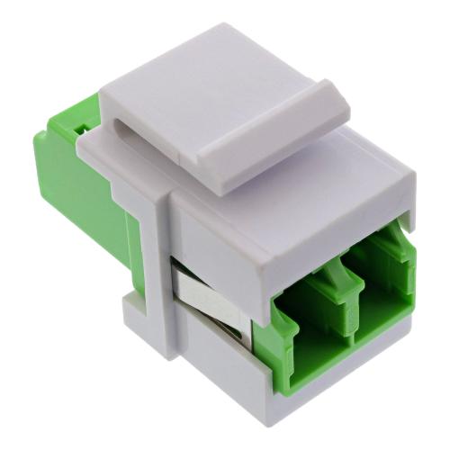 LWL Keystone Snap-In Kupplung LC/LC, Duplex, Singlemode, Weiß/Grün