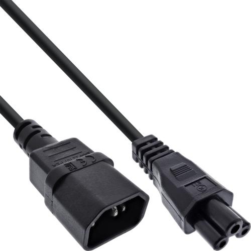 InLine® Netzkabel, C14 Kupplung auf C5 Stecker, schwarz