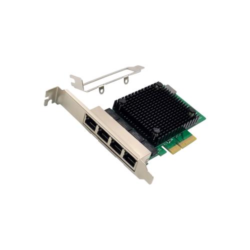 Quad 2.5G Netzwerkkarte – 4x RJ45, PCIe x4, inkl. Low Profile Slotblech