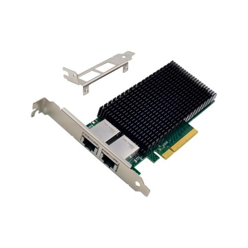 Dual 10G Netzwerkkarte – 2x RJ45, PCIe x8, Kupfer-Anschluss