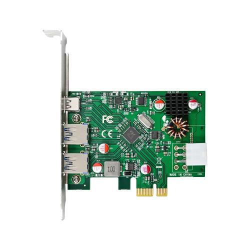 Preview: InLine® Schnittstellenkarte, 2x USB-A, 1x USB-C 3.2 Gen.1, PCIe, PD3.0, mit 6pol