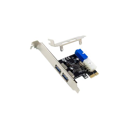 Preview: InLine® Schnittstellenkarte, 4x USB 3.2 Gen.1, (2+2) PCIe, low profile Slotblech
