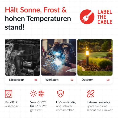 Preview: Label-The-Cable Tube, LTC PRO 5110, flexibler Kabelschlauch, 25mm/25m, schwarz