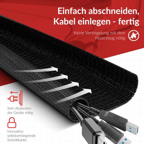 Preview: Label-The-Cable PRO 5111, LTC PRO CABLE TUBE 10mm Kabelschlauch 25m