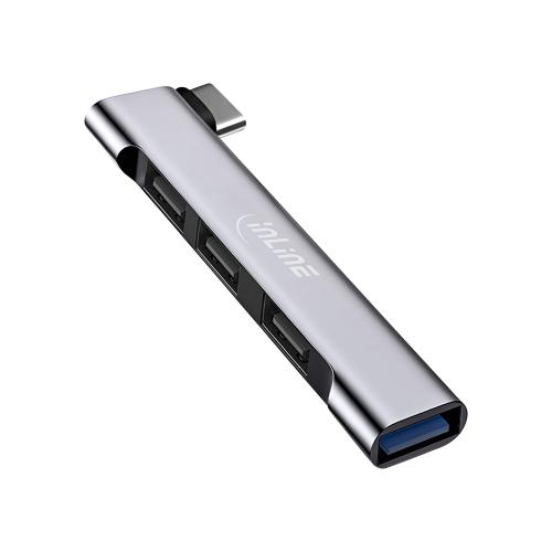 InLine® Slim USB-C Hub, 4-Port, USB 3.0 + 3x USB 2.0, schmale Bauform