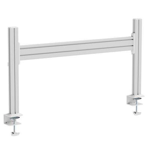 Preview: Slatwall Tischhalterung – Aluminium-Panel 1 m mit 2 Stützen (0,43 m)