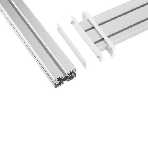 Slatwall Tischhalterung – 1m Aluminium-Panel mit 2 Stützen (0,86m)