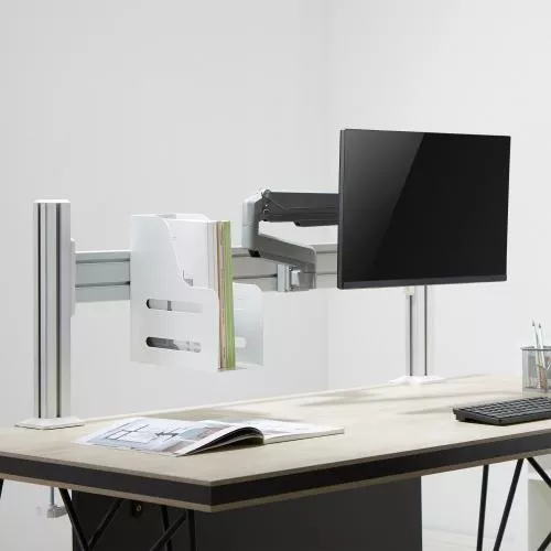 Slatwall Tischhalterung – 1m Aluminium-Panel mit 2 Stützen (0,86m)
