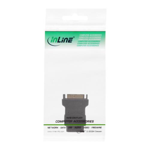 Preview: InLine® SATA Stromadapter 1x 13,34cm (5,25 Zoll) Stecker an 15pol SATA Buchse