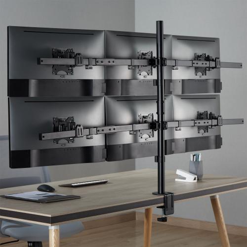 Preview: InLine® Tischhalterung, für 6x LCD-/LED-Display bis 81cm (32"), max. 7kg