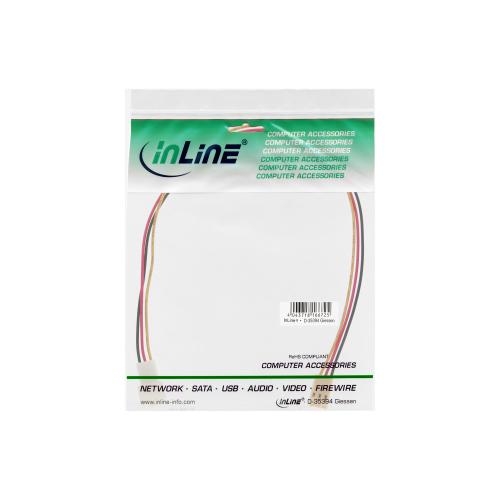Preview: InLine® Lüfterkabel Verlängerung, 3pol Molex Stecker / Buchse, 2m
