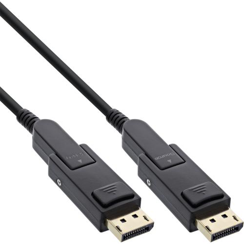 DisplayPort 1.4 AOC Kabel – 8K UHD, abnehmbare Stecker, Glasfaser-Hybridkabel