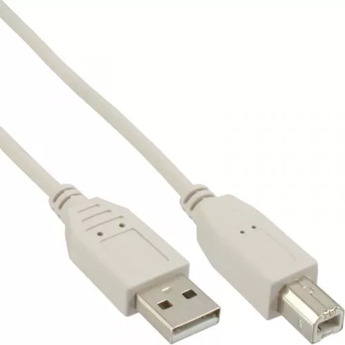 InLine® USB 2.0 Kabel A an B beige