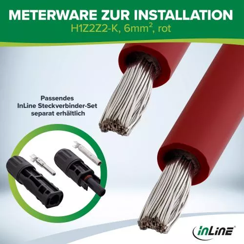 Solarkabel H1Z2Z2-K 6mm² (100 m, Rot)