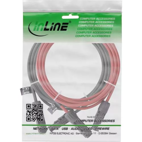Solarkabel Verlängerung 4 mm² (2×5 m, Schwarz/Rot)