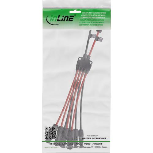 Preview: Solarkabel Y-Verteiler 4-fach Set (2×0,42 m, Schwarz/Rot, 4 mm²)