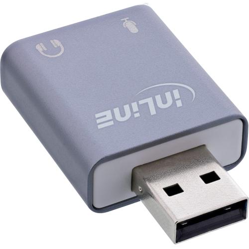 Preview: USB-A Audio-Soundadapter – Externe Soundkarte mit Mikrofon & Stereo-Ausgang