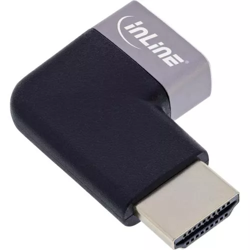 HDMI Adapter – 90° gewinkelt (links), HDMI A Stecker auf Buchse, 8K UHD