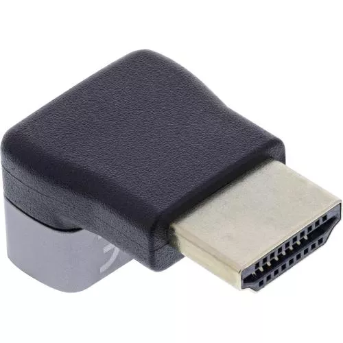 HDMI Adapter – 90° gewinkelt (unten), HDMI A Stecker auf Buchse, 8K UHD
