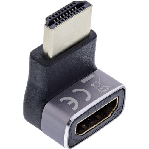 Preview: HDMI Adapter – 90° gewinkelt (oben), HDMI A Stecker auf Buchse, 8K UHD
