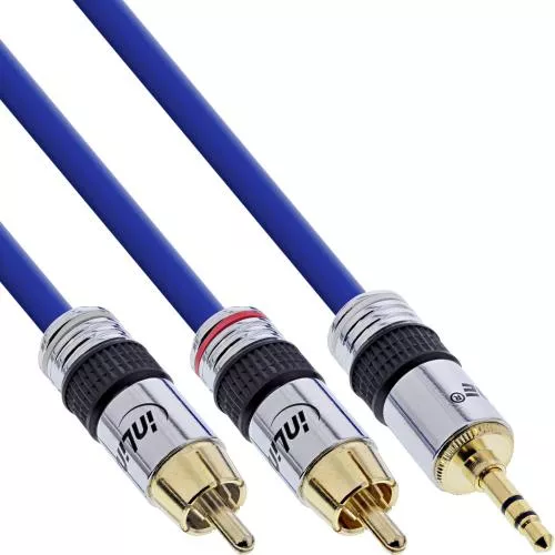 3,5 mm Klinke auf 2x Cinch Audiokabel Premium