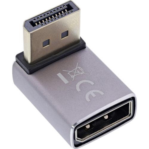 DisplayPort 1.4 Adapter – Stecker auf Buchse, 90° oben, 8K UHD