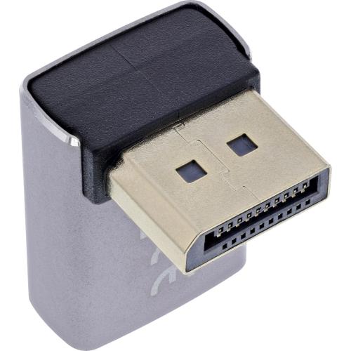 Preview: DisplayPort 1.4 Adapter – Stecker auf Buchse, 90° oben, 8K UHD