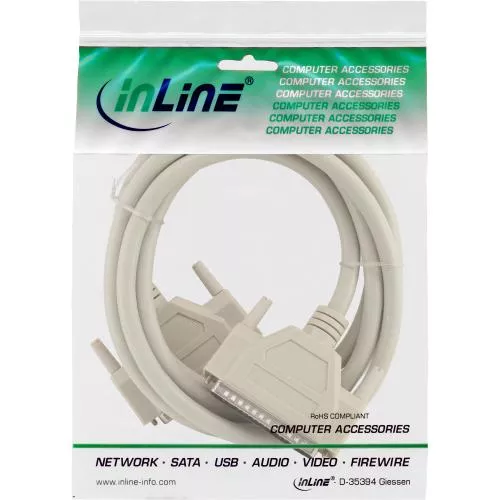 Serielles Sub-D Kabel – 37-polig Stecker/Stecker, 1:1, 3 m