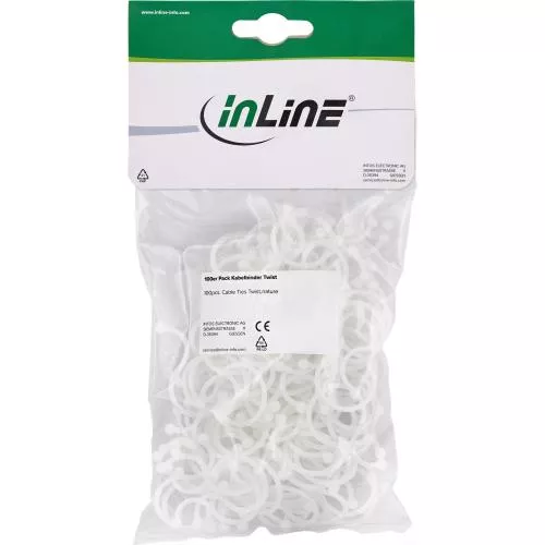 Kabelbinder Twist 18–22 mm, natur, wiederverwendbar, 100 Stück