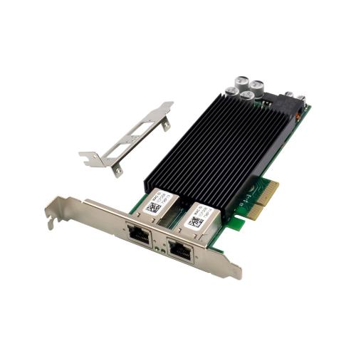 Dual Gigabit Netzwerkkarte, 2x RJ45, PCIe x4, PoE+