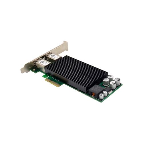 Preview: Dual Gigabit Netzwerkkarte, 2x RJ45, PCIe x4, PoE+