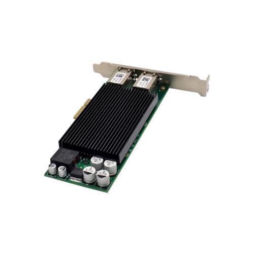 Preview: Dual Gigabit Netzwerkkarte, 2x RJ45, PCIe x4, PoE+