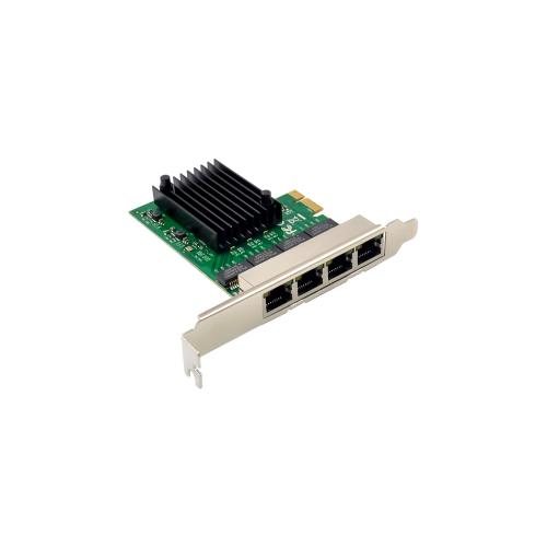 Preview: Quad Gigabit Netzwerkkarte – 4x RJ45, PCIe x1, platzsparend & effizient