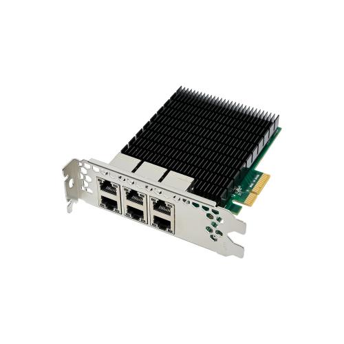Preview: 6-Port Gigabit Netzwerkkarte – 6x RJ45, PCIe x4, für Server & Virtualisierung