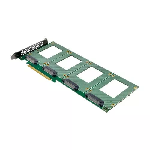 PCIe Karte zu 4x intern U.2 NVMe SFF-8639 – Bifurcation, PCIe x16