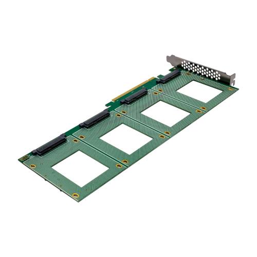 Preview: PCIe Karte zu 4x intern U.2 NVMe SFF-8639 – Bifurcation, PCIe x16