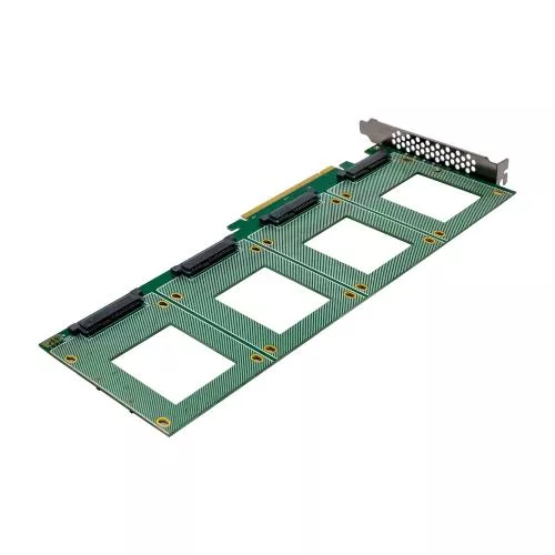 PCIe Karte zu 4x intern U.2 NVMe SFF-8639 – Bifurcation, PCIe x16