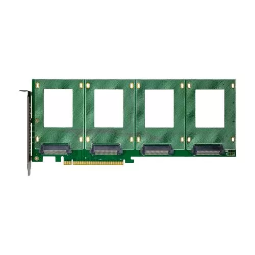 PCIe Karte zu 4x intern U.2 NVMe SFF-8639 – Bifurcation, PCIe x16