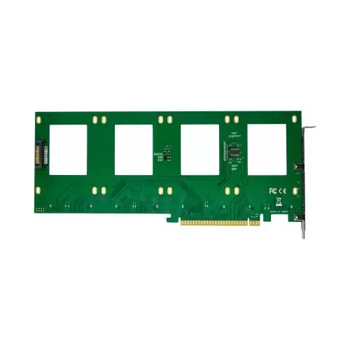 PCIe Karte zu 4x intern U.2 NVMe SFF-8639 – Bifurcation, PCIe x16