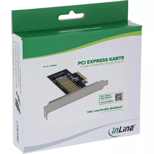 PCIe zu NVMe Adapterkarte – M.2 Key M, PCIe x4, bis 32 Gb/s