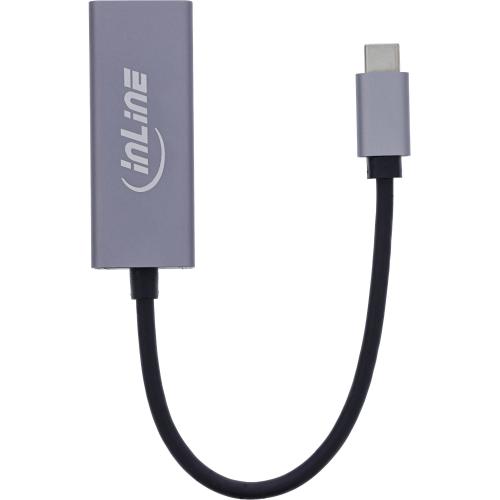 Preview: USB-C auf RJ45 Gigabit Netzwerkadapter, 0,15 m, Aluminiumgehäuse
