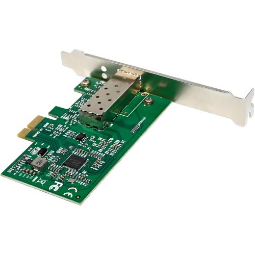 Preview: Gigabit Netzwerkkarte mit 1x SFP Fiber, PCIe x1, inkl. Low-Profile-Blech